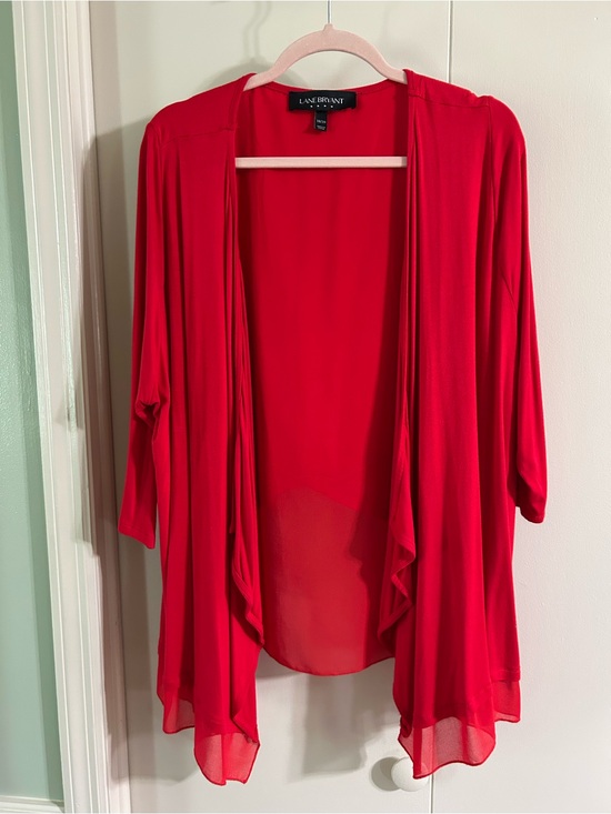 Lane Bryant Jackets & Blazers - Lane Bryant Bright Red Women's Top